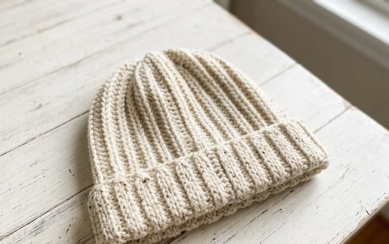 Easy Knit-Look Crochet Hat Free Pattern for Beginners