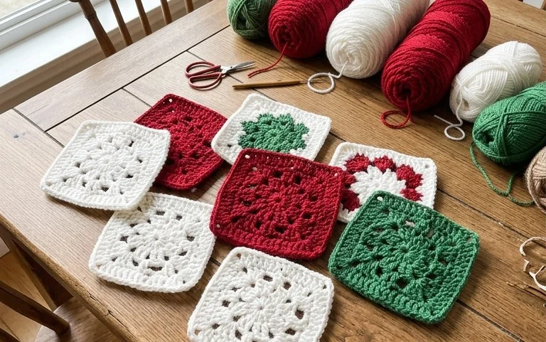 Easy Crochet Snowflake Square Pattern for Beginners