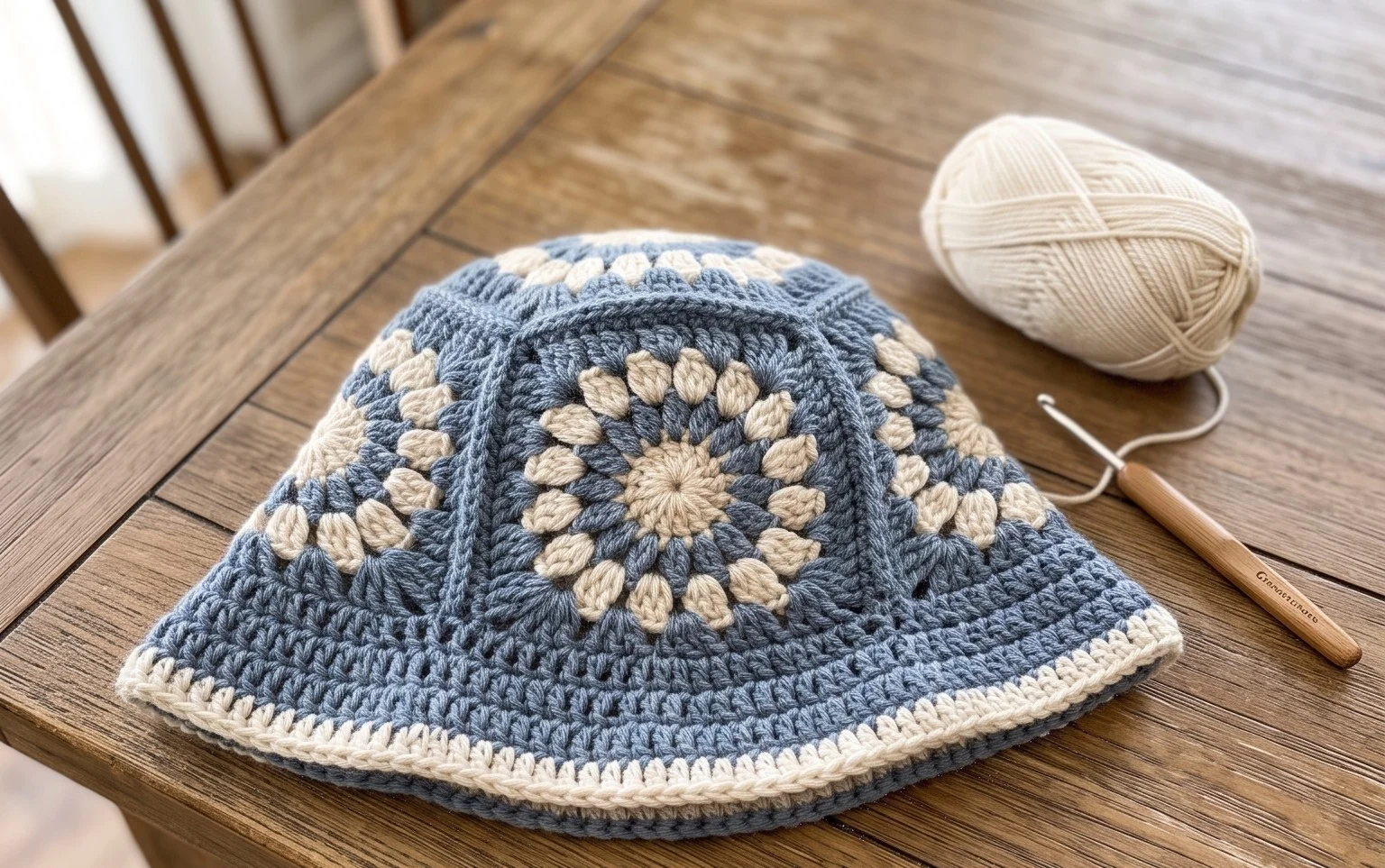 Granny Square Bucket Hat: Easy Free Crochet Pattern