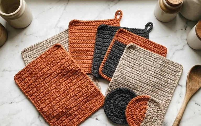 Easy Farmhouse Dish Set Crochet Pattern: Step-by-Step