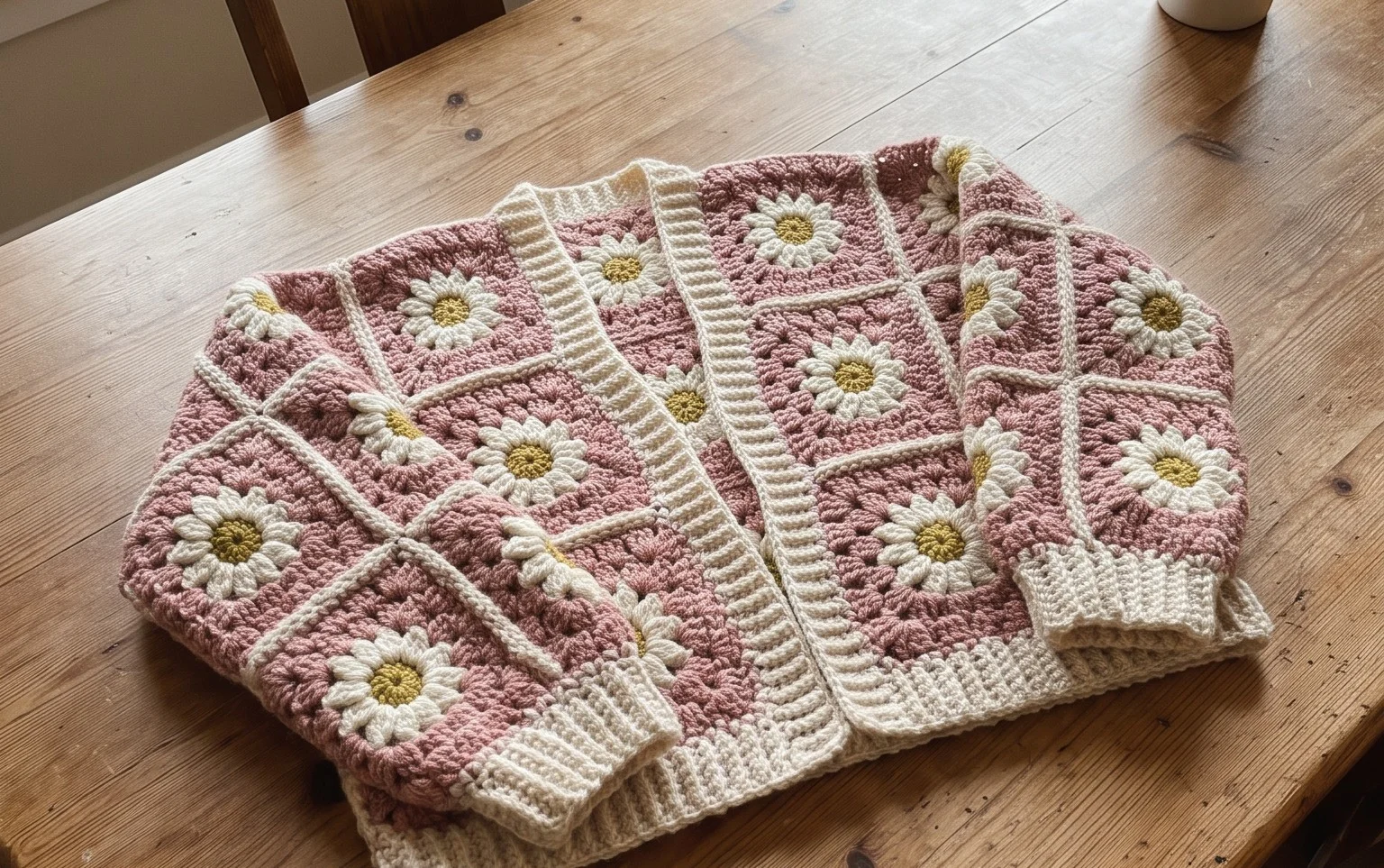 Easy Daisy Cardigan Crochet Pattern Part 1 Step-by-Step
