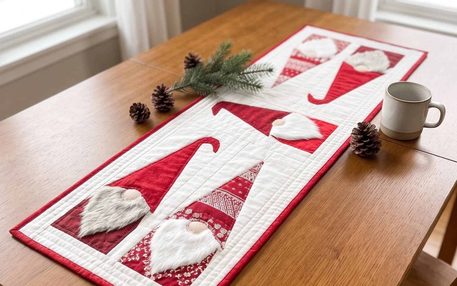 Easy Gnome Table Runner Free Pattern for Your Home